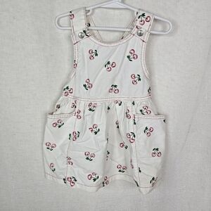 Lee Toddler Girls 3T Cherries 80s 90s Jumper Vintage Dress